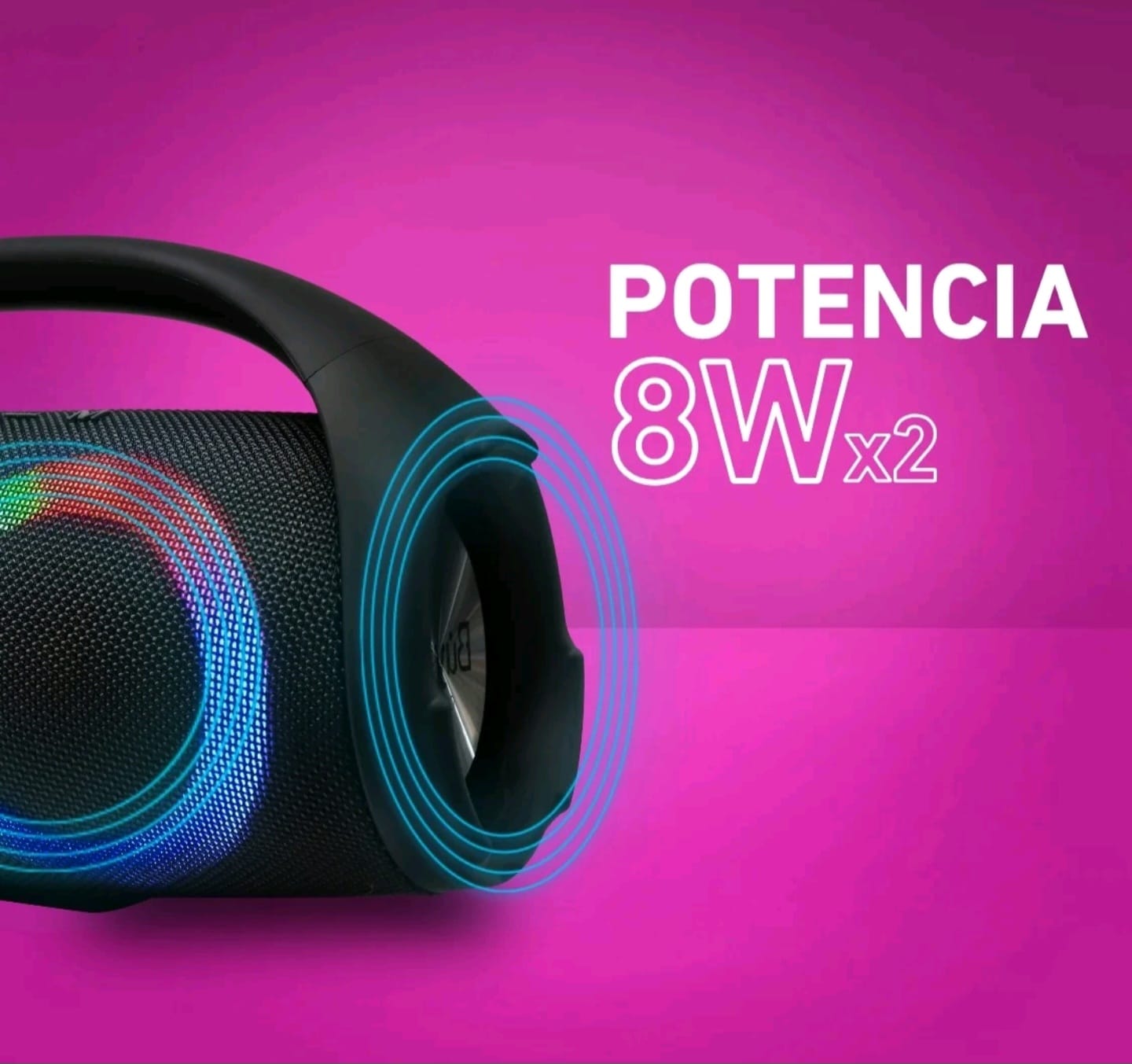 Bocina Bluetooth con Subwoofer con RGB - foto 3