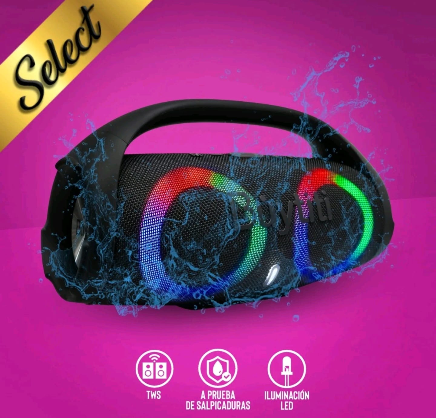 Bocina Bluetooth con Subwoofer con RGB - foto 1
