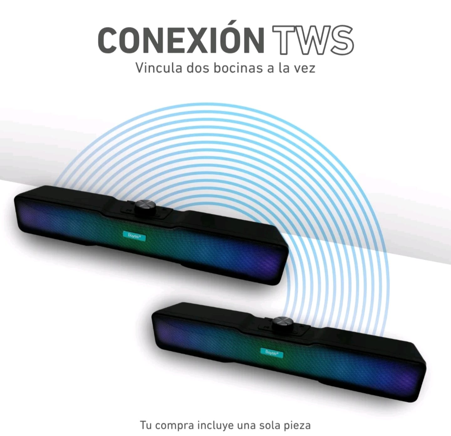 Barra de Sonido con Luz LED y Función TWS - foto 2