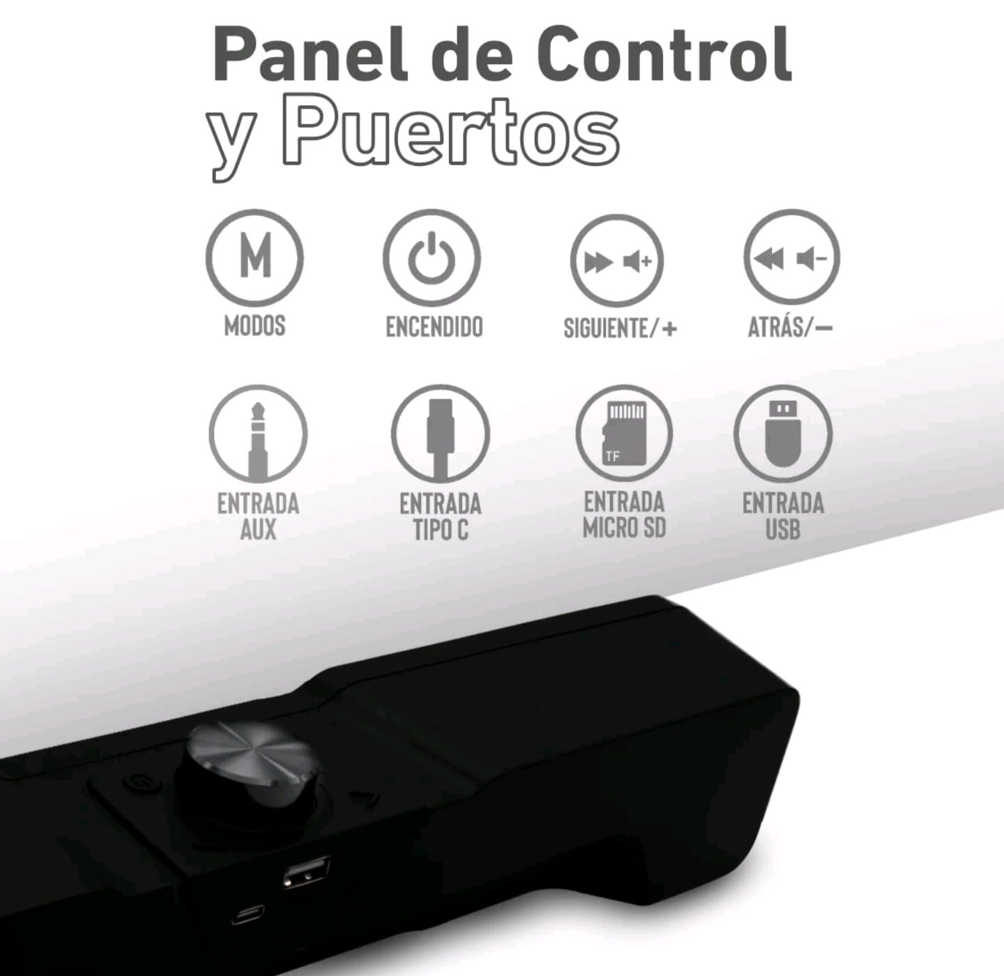 Barra de Sonido con Luz LED y Función TWS - foto 4