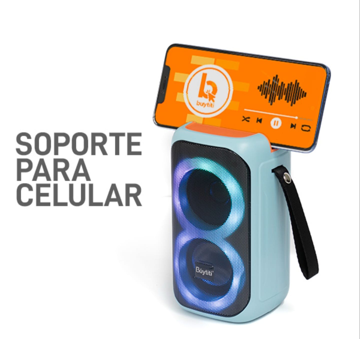 Bocina Bluetooth Portátil con TWS y Luz RGB - foto 1